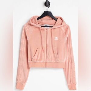 🤩 BRAND NEW/NWT adidas Originals 'velour zip hoodie 🤩 💝 Color: Blush Pink 💝